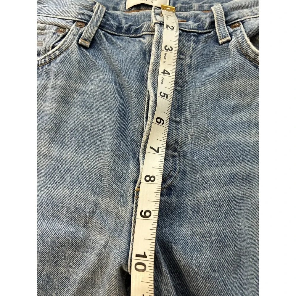 AGOLDE Jamie High Rise Jeans Light Wash Straight Leg Sz 27 Distressed‎ Casual